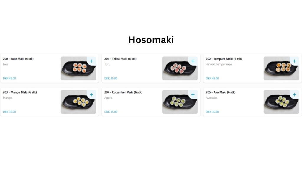 Umami Sushi Hosomaki Price