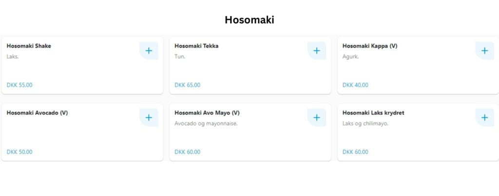 smiling sushi Hosomaki Updated Price