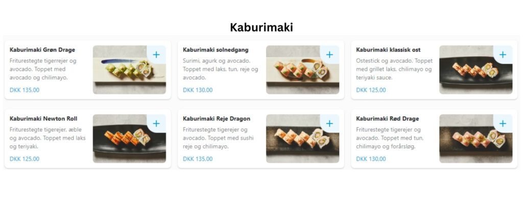 smiling sushi Denmark Kaburimaki