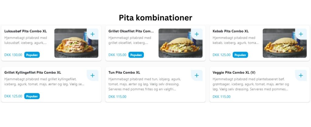 pita house Aalborg Pita kombinationer Price