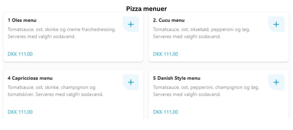 sams barGrill Denmark Pizza menuer Updated Menu