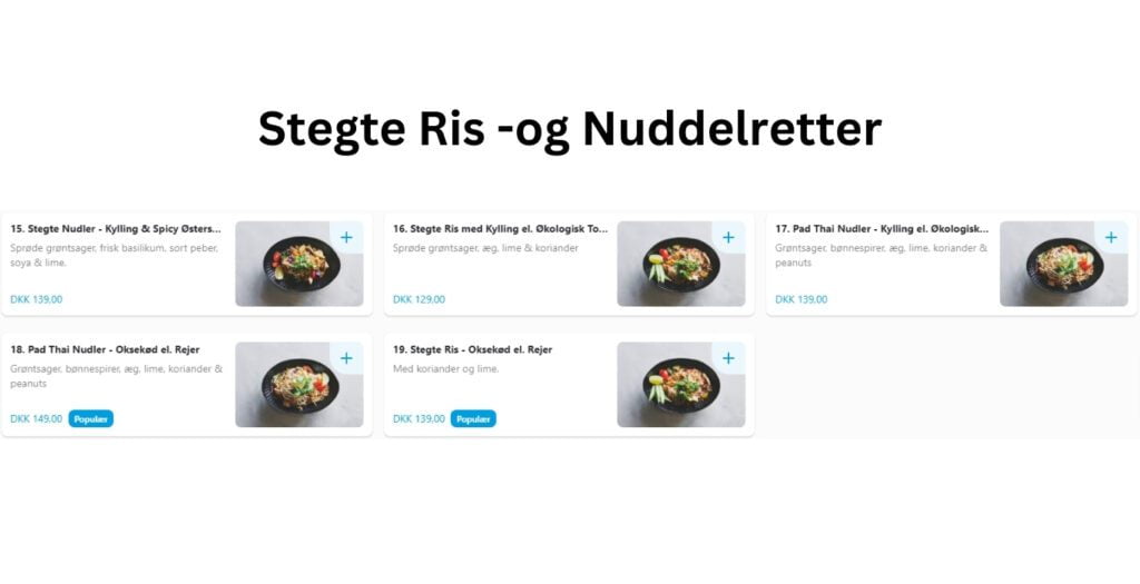 wok opskrifter Stegte Ris og Nuddelretter Menu