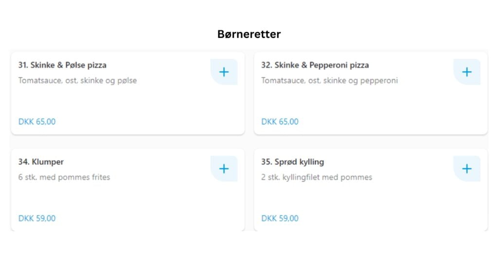 Al Yooz Denmark Børneretter Menu With Price