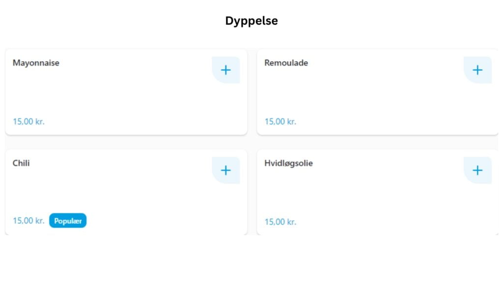 Yousefs Spisested Denmark Dyppelse Menu