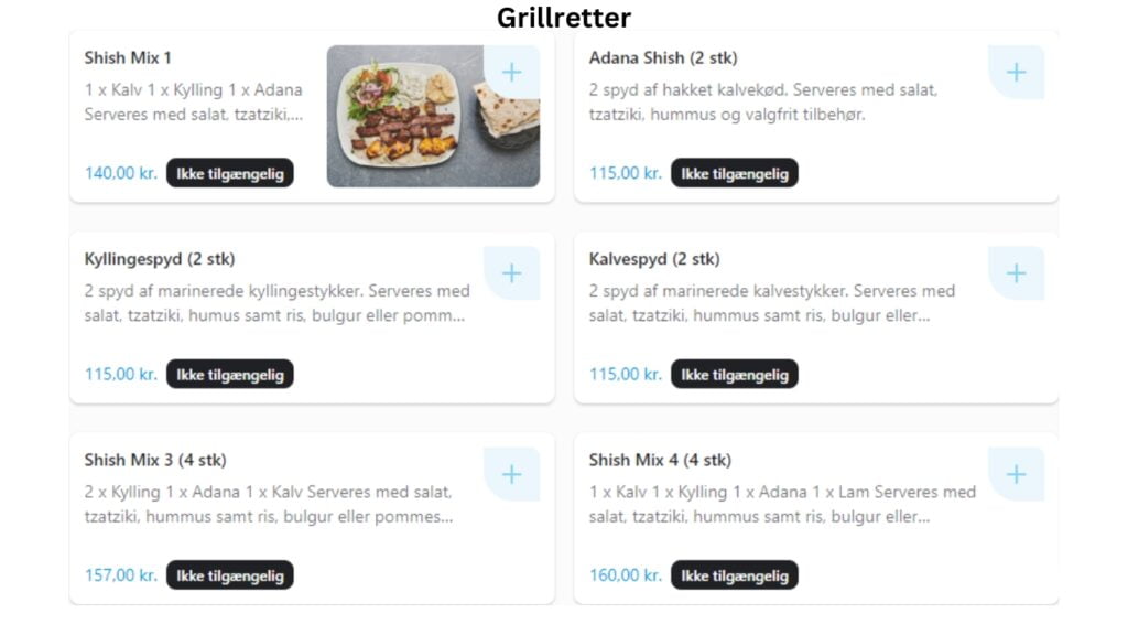 Yousefs Valby Denmark Grillretter Price