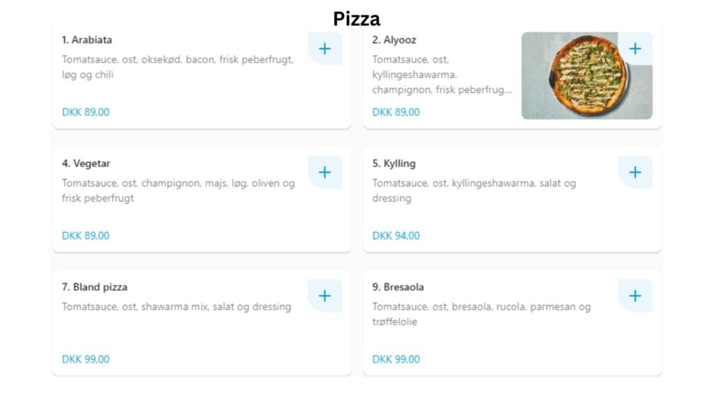 Al Yooz Denmark Pizza Updated Menu